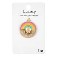 Rainbow Burst Circle Pendant by Bead Landing™