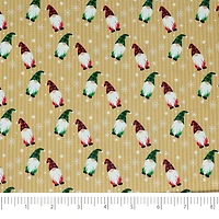 SINGER Christmas Holiday Happy Gnomes Cotton Fabric