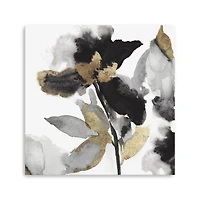 Lumaprints Black Petals Gold Leaves II Giclée Canvas
