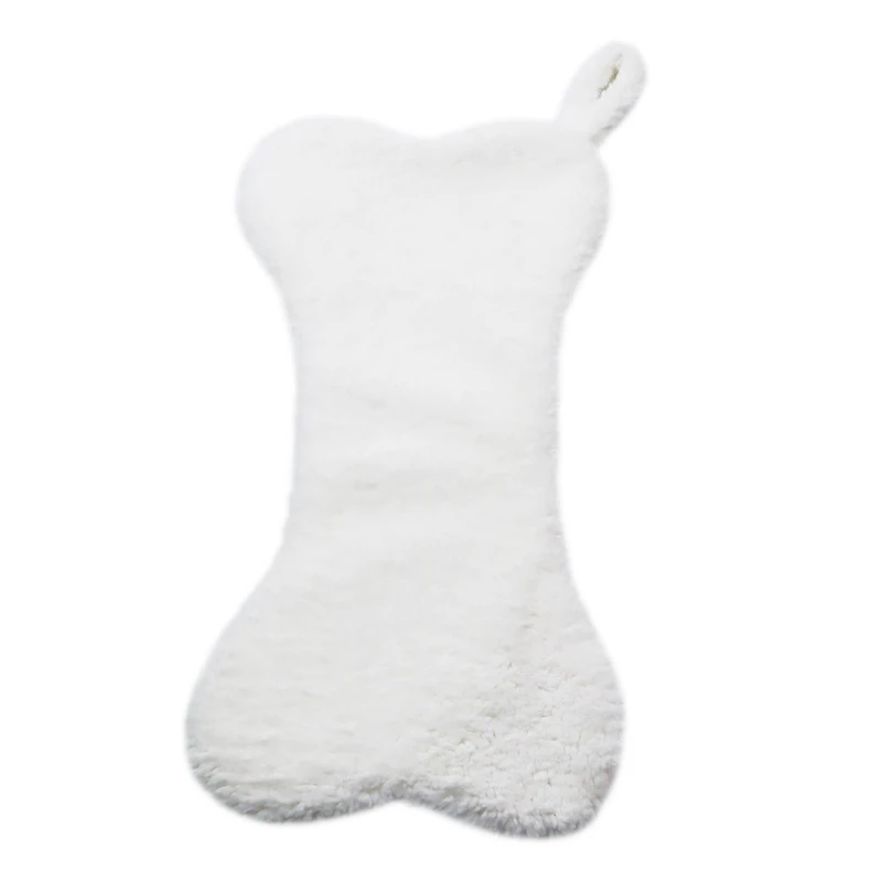 18" White Dog Bone Stocking by Ashland®