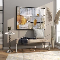 3ft. Silver Aluminum Grid Inspired Vase with Open Frame Design