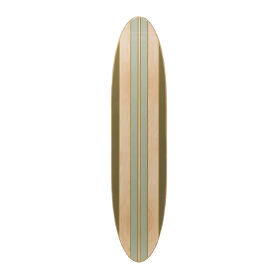 Hello Honey® 5.5ft. Stripes Lacquered Wood Surfboard Wall Décor