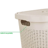 Mind Reader 21'' Hamper Laundry Basket with Cutout Handles
