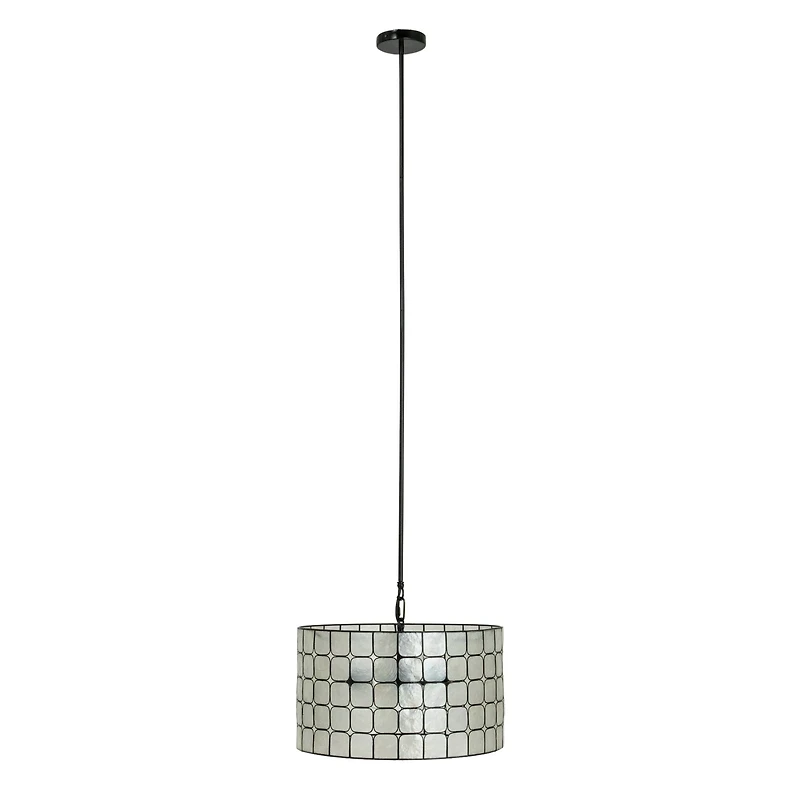 Hello Honey® Emma Capiz Black Finish Pendant Lamp
