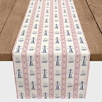Nautical Lighthouses Poly Twill Table Runner