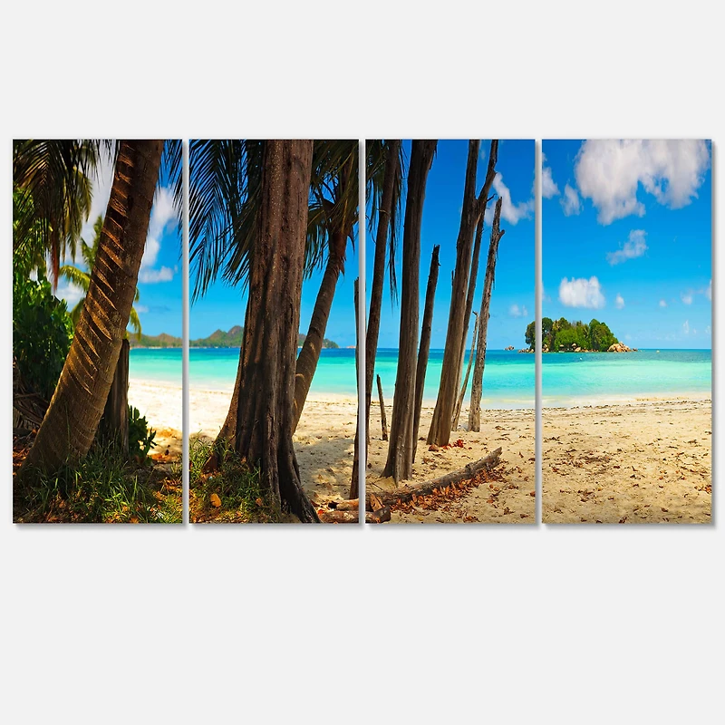 Designart - Praslin Island Tropical Beach Panorama