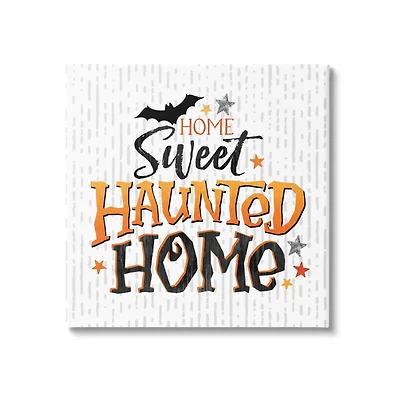 Stupell Industries Sweet Haunted Home Patterned Canvas Wall Art