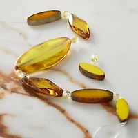Smooth Yellow Czech Glass Oval Bead Mix by Bead Landing™