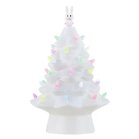 Mr. Cottontail White 13" Ceramic Easter Bunny Tree