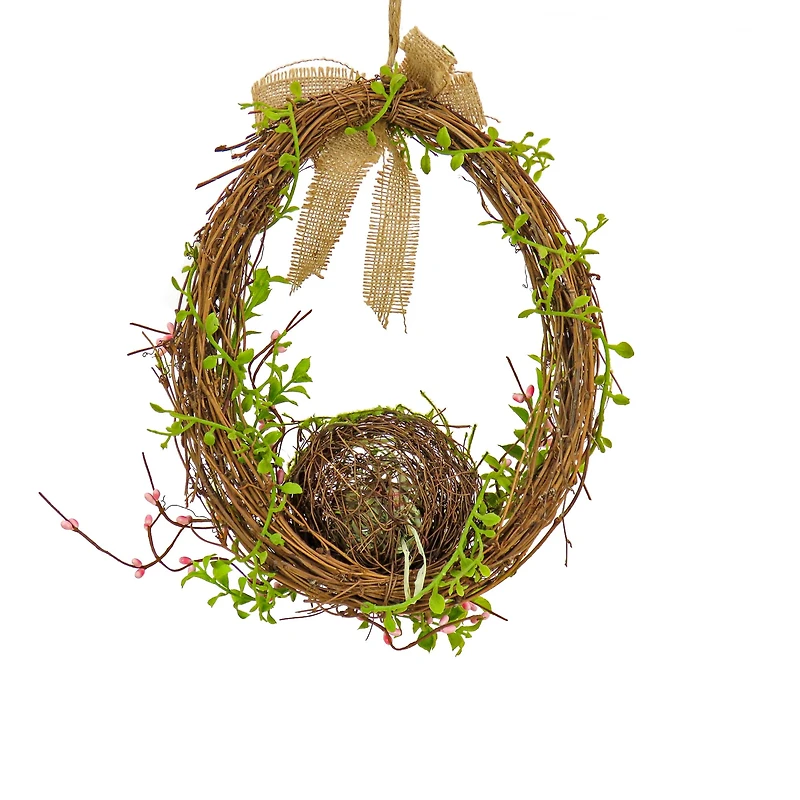 11" Bird’s Nest Twig Wall Décor