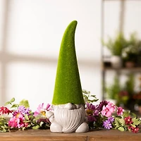 16.5" Mossy Terra Cotta Gnome Statues, 2ct.