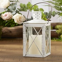 Kate Aspen® Medium Luminous White Lantern Tea Light Holder