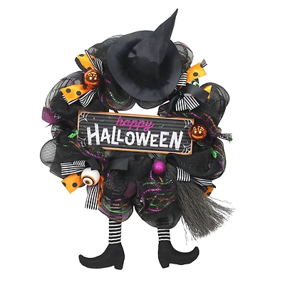 32.5" Happy Halloween Witch Wreath by Ashland®