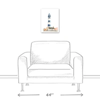 Striped Lighthouse 12" x 16" Canvas Wall Art