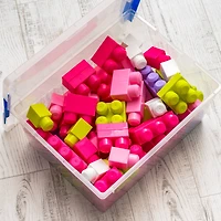 IRIS® 12qt. Clear Deep Storage Boxes with Lids & Blue Latches, 4ct.