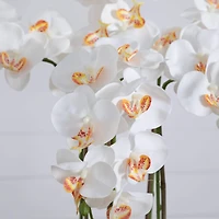 3ft. Artificial Large Orchid Arrangement in Handmade Mexican Talavera Ceramic Planter