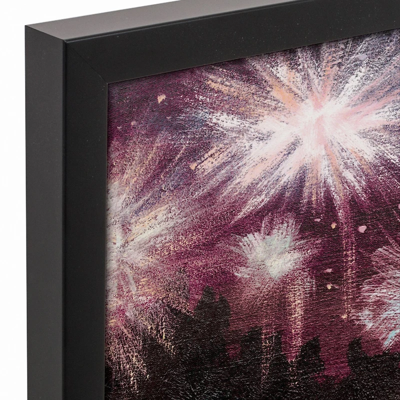 Patriotic Lighthouse Black Framed Canvas