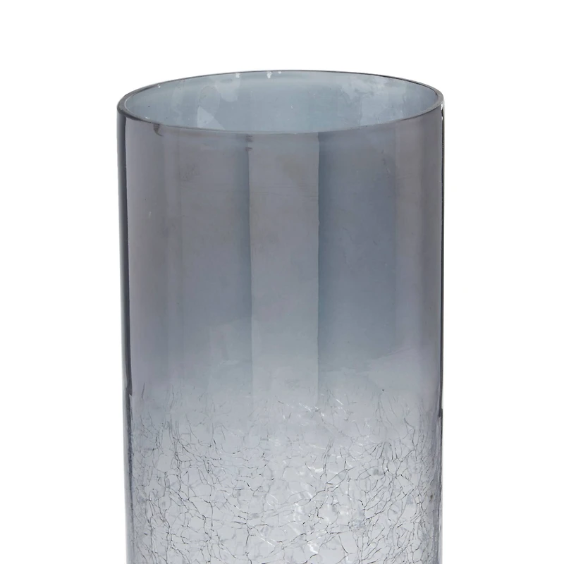 21" Black Glass Traditional Candle Holder