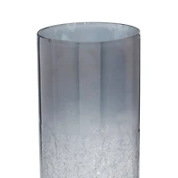 21" Black Glass Traditional Candle Holder