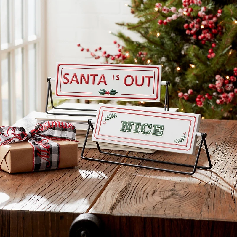 Reversible Santa Sign Set