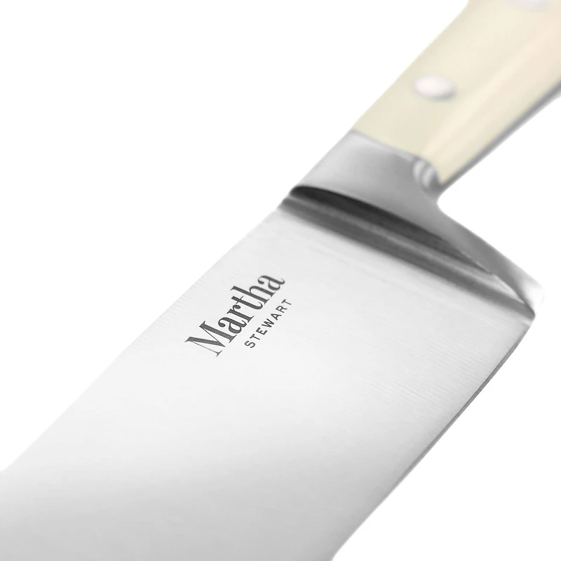 Martha Stewart Off White 8" Stainless Steel Chef Knife
