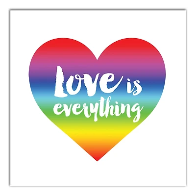 Love Everything Rainbow 12" x 12" Canvas Wall Art