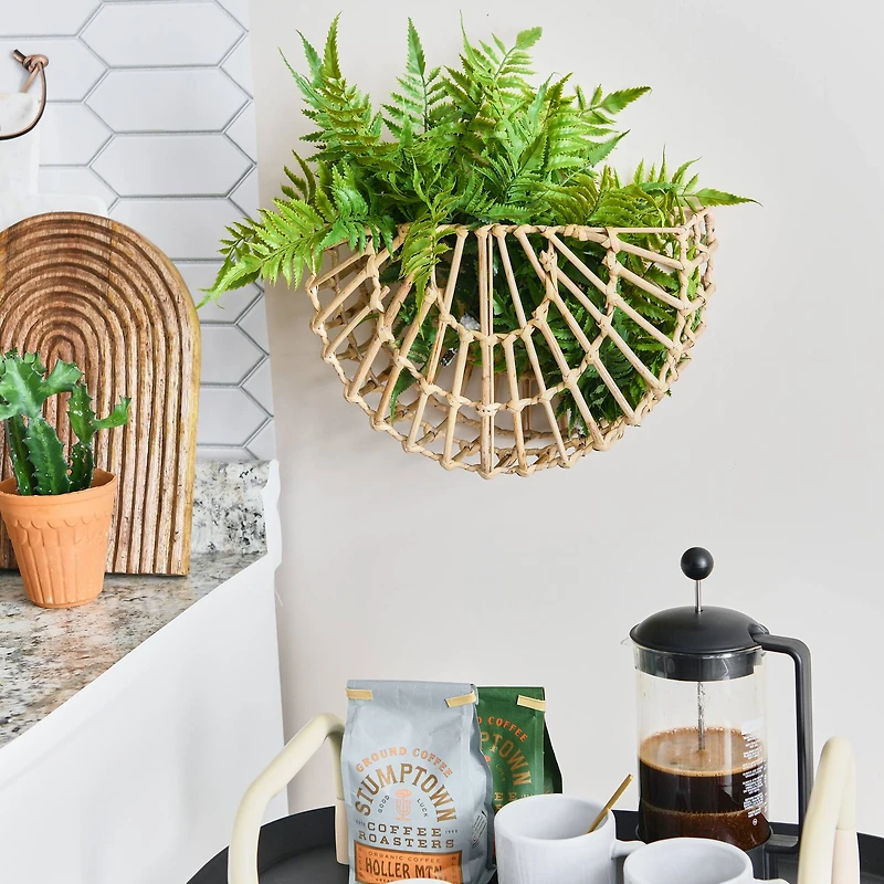 Hello Honey® Natural Mesa Woven Cane Wall Pocket