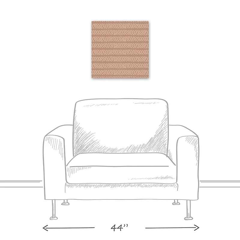 Tan Arrow Triangles 16" x 16" Canvas Wall Art