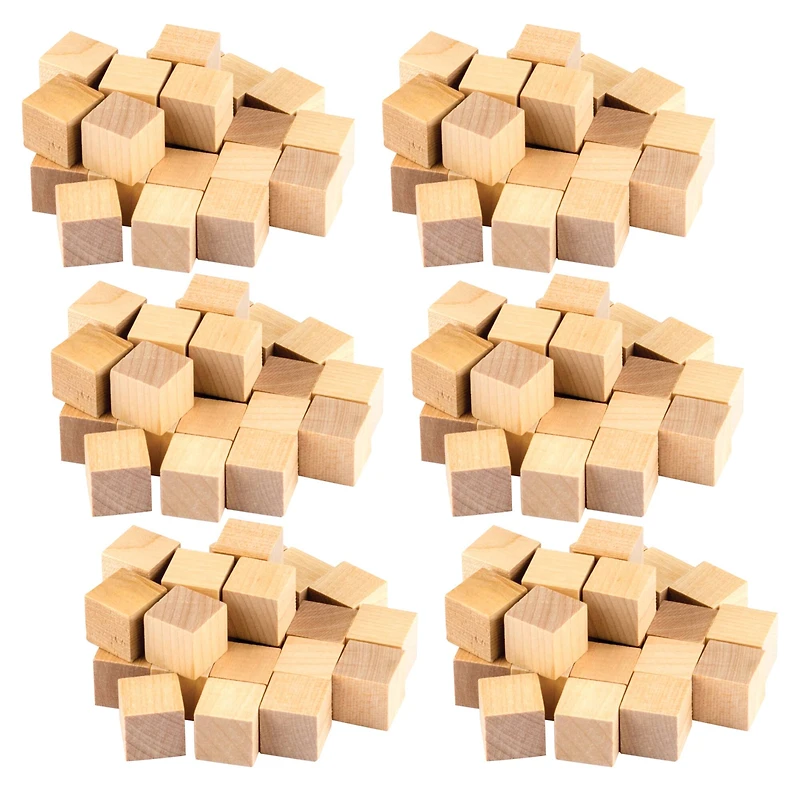 6 Packs: 6 Packs 25 ct. (900 total) Teacher Created Resources STEM Basics Wooden Cubes