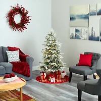 5ft. Pre-Lit Nova Scotia Spruce Artificial Christmas Tree, Warm White LED Lights