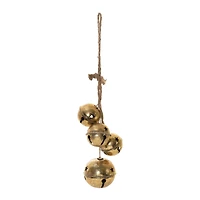 16" Distressed Sleigh Bell Cluster Ornaments, 2ct.