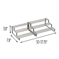 Honey Can Do Gray 3-Tier Adjustable Spice Rack Organizer