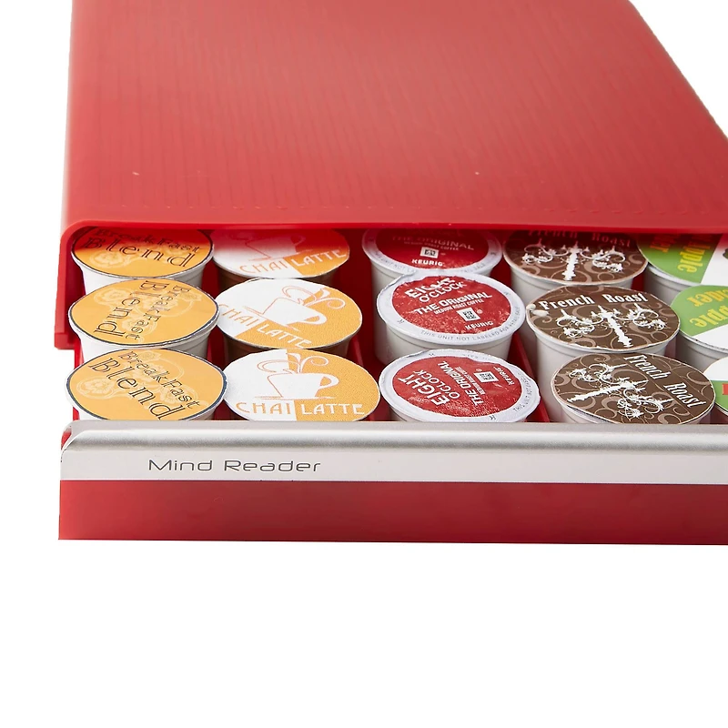 Mind Reader Red Single Serve Coffee Pod Drawer and Holder