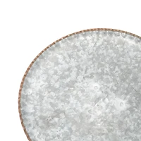 Gray Metal Farmhouse Cake Stand Set