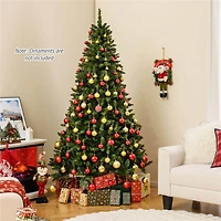 Costway 7ft. Artificial Christmas Tree, Warm White LED Lights