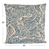 Hello Honey® 20" Blue Paisley Accent Pillow