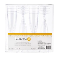 12 Packs: 16 ct. (192 total) 5oz. Plastic Champagne Flutes by Celebrate It™