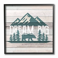 Stupell Industries Rustic Forest Mountain Dream Big Wall Accent with Black Frame