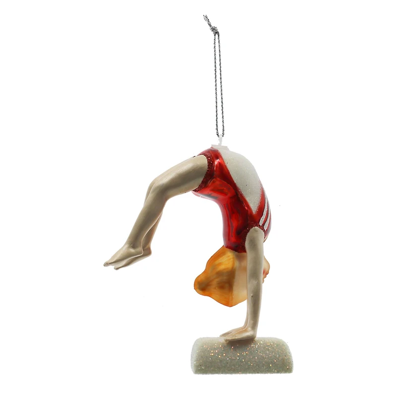 4" Gymnastics Girl Glass Ornament by Ashland®