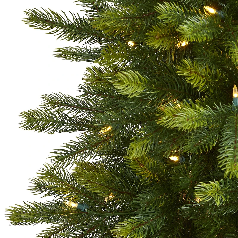 6ft. Pre-Lit Manchester Fir Artificial Christmas Tree, Clear LED Lights
