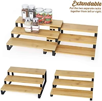 3-Tier Expandable Step Spice Rack Set