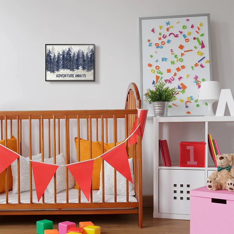 Stupell Industries Adventure Awaits Black Framed Wall Art