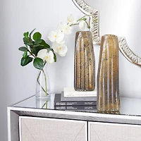 Brown Contemporary Glass Vase Set