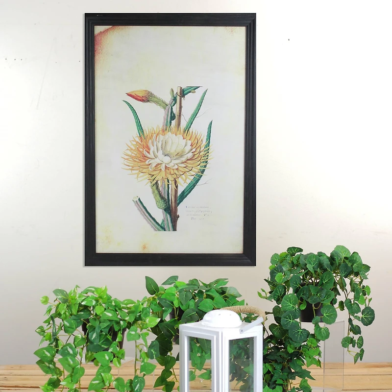 26" Yellow & Green Desert Baileya Flower Framed Wall Art