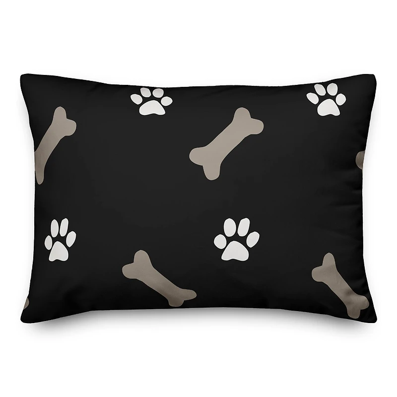 Bones & Paws Indoor/Outdoor Lumbar Throw Pillow