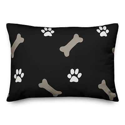 Bones & Paws Indoor/Outdoor Lumbar Throw Pillow