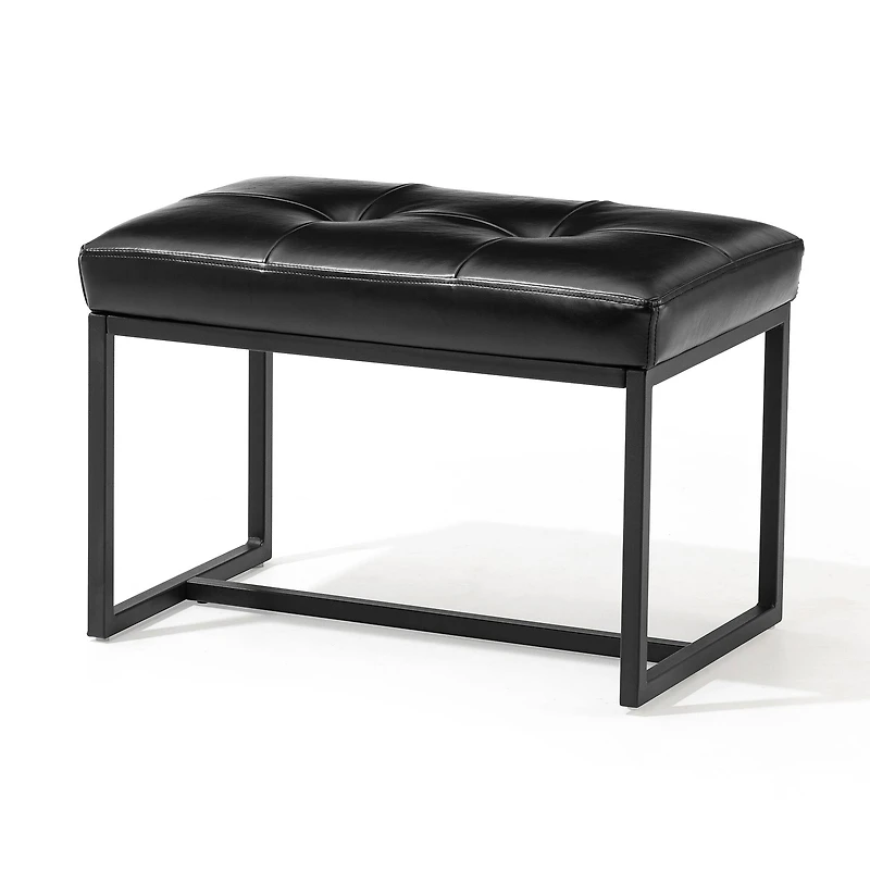 Glitzhome® Modern Thick Leatherette Accent Stool