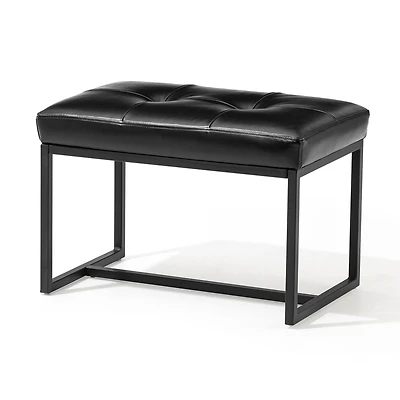 Glitzhome® Modern Thick Leatherette Accent Stool