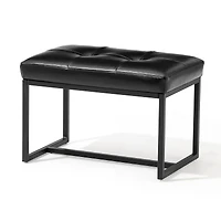Glitzhome® Modern Thick Leatherette Accent Stool