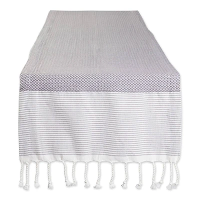 DII® 108" Gray Bordered Dobby Table Runner